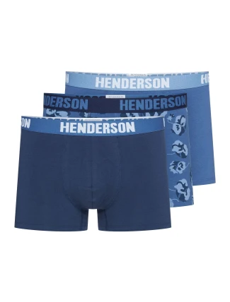 Pánské boxerky 3PACK Jarl 41930-MLC Jeans modrá vzor - Henderson Pánské boxerky 3PACK Jarl 41930-MLC Jeans modrá vzor - Henderson