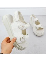 Dámské sandály na platformě krémové Potocki PY16337