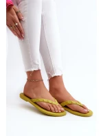 Ploché pružné dámské žabky ZAXY JJ285253 Limetkové