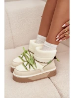 Sněhule na platformě D.Franklin DFSH371015 světle béžové