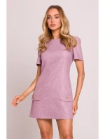 M855 Mini šaty áčkového střihu - marsala M855 Mini šaty áčkového střihu - marsala