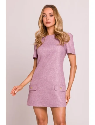 M855 Mini šaty áčkového střihu - marsala M855 Mini šaty áčkového střihu - marsala