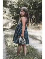 Dětské sandály na korkové platformě, zapínání na suchý zip, šedá Rorria