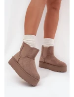 Dámské sněhule s elastickou vsadkou Kiora – khaki