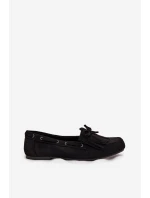Dámské mokasíny s třásněmi a mašlí Olivianne – černé