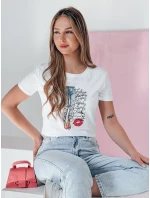 Dámské tričko s potiskem TRENDAY bílé FashionStreet RY2825