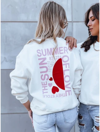 Dámská mikina HEARTBEAT bílá FashionStreet BY1213