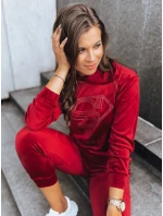 Bordó dámská souprava Vogue Velour FashionStreet AY0875
