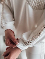 Dámská oversize mikina LUXEEN ecru FashionStreet RY2793