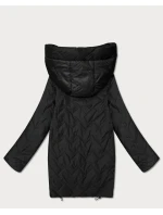 Lekka kurtka damska pikowana z kapturem Goodlookin czarna (B8588-1)