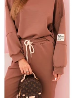 Komplet mikina + kalhoty máslová čokoládová Komplet mikina + kalhoty máslová čokoládová