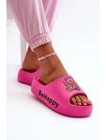 Lehké Dámské Žabky Na Hrubé Podrážce S Medvědem Pěnové Fuksie Serefina Lehké Dámské Žabky Na Hrubé Podrážce S Medvědem Pěnové Fuksie Serefina