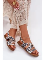 Dámské Sandály Na Plochém Podpatku Se Zlatými Hroty Bílo-Černé Zanira Dámské Sandály Na Plochém Podpatku Se Zlatými Hroty Bílo-Černé Zanira