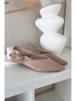 Dámské baleríny s přezkou béžové Tanelia