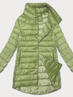 Dámská prošívaná bunda v pistáciové barvě se stojáčkem Minority (P3-6908-396)