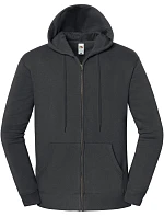 Fruit of the Loom Iconic Premium Hooded Sweat Jacket Mikina s kapucí z těžké bavlny 16.2286 light graphite Fruit of the Loom Iconic Premium Hooded Sweat Jacket Mikina s kapucí z těžké bavlny 16.2286 light graphite