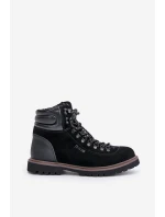 Semišové Zateplené Boty Třpytky Pánské Big Star OO174643 Černé