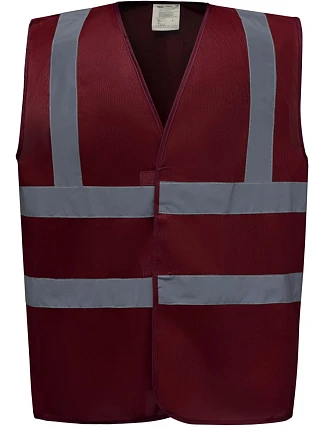 Yoko HVW 100 Hi-Vis bezpečnostní vesta 79.W100 maroon Yoko HVW 100 Hi-Vis bezpečnostní vesta 79.W100 maroon