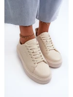 Lehké dámské tenisky Big Star NN274321 Memory Foam System Beige