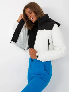 Dámská bunda NM KR D2 3825 68P bílá a černá