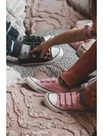Dětské tenisky na suchý zip růžove Bernie