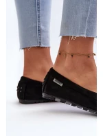Dámské mokasíny vyrobené z Eco Suede Black Amrutia Dámské mokasíny vyrobené z Eco Suede Black Amrutia