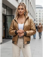 Dámská prošívaná bunda GLAMCIX beige FashionStreet TY4784
