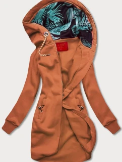 Dlouhá rudá dámská mikina (AMG-855B)