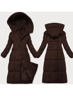 Dámská zimní bunda v čokoládové barvě s páskem J Style (5M3227-158) Dámská zimní bunda v čokoládové barvě s páskem J Style (5M3227-158)