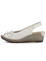 Rieker 624H1-60 dámské kožené sandály na platformě s mašlí