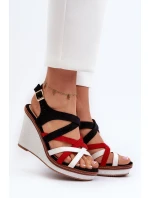 Sandály na Klínu S ramínky námořnická modrá Ellen