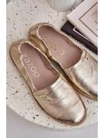 Elegantní Damské Kožené Espadrilky Zazoo 10177 Zlaté