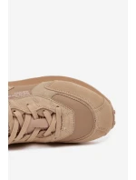 Kožené Sneakersy Pánské Big Star OO174298 Hi-Poly System Béžové