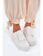 Dámské krajkové tenisky Big Star – bílé