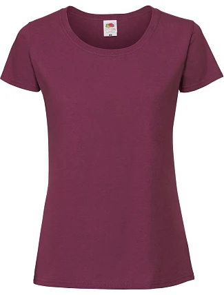 Fruit of the Loom Lady-Fit Iconic 195 T Dámské tričko z těžké bavlny 16.1424 burgundy Fruit of the Loom Lady-Fit Iconic 195 T Dámské tričko z těžké bavlny 16.1424 burgundy