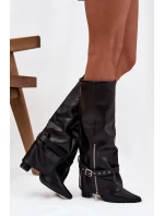 Kozačky na podpatku  model 217209 Step in style