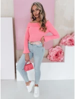 Dámské úzké džínové kalhoty s páskem SLIMIVI modré FashionStreet UY2423