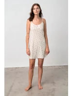 Dámská noční košilka Florette 18831 Ecru s potiskem - Vamp