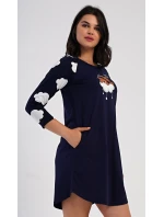 Dámské domácí šaty s tříčtvrtečním rukávem Méďa na obláčku