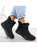 Dámské nepromokavé sněhule s kožíškem Rieker M6554-00 černé