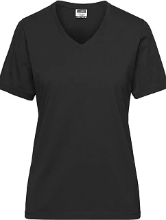 Daiber JN 1807 Dámské pracovní tričko z bio bavlny - Solid 02.1807 black