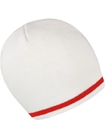 Result Headwear R 368X Pletená čepice s kontrastními pruhy 28.368X white/red