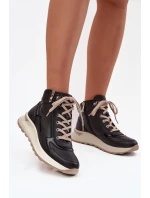 Dámské sportovní botky na platformě Zazoo – černé