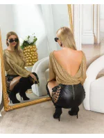 Sexy lesklá halenka 9002 - Koucla