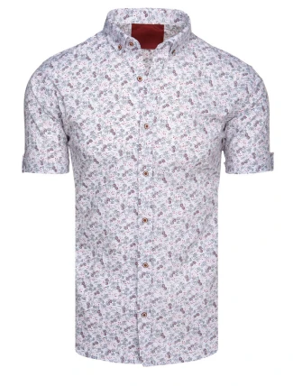FashionStreet pánská bílá košile s krátkým rukávem KX1060