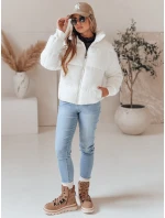 Dámská krátká zimní prošívaná bunda VIBEGIRL bílá FashionStreet TY4947