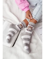 Dámské ponožky s pruhy Teddy Bear šedé