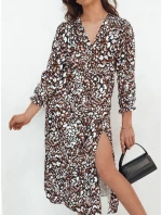 DIZI midi šaty vícebarevné FashionStreet EY2391 DIZI midi šaty vícebarevné FashionStreet EY2391