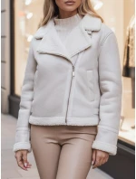 Dámská semišová bunda SOFTSTILL s ovčí kůží bílá FashionStreet TY4748z Dámská semišová bunda SOFTSTILL s ovčí kůží bílá FashionStreet TY4748z