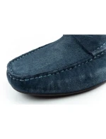 Wrangler pánské polobotky mokasíny Maifield Suede přírodní kůže námořnická modř